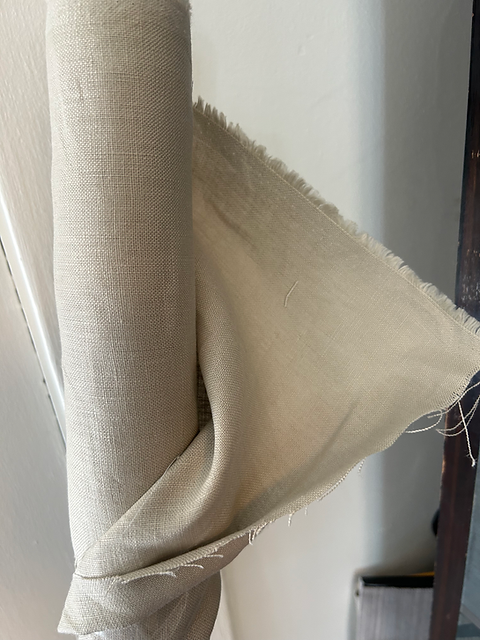 Natural linen on display